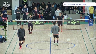 [2018 인제 익스트림 오픈 배드민턴 대회]남복 40D2  가(다온) 이재권 / 이상호 vs (드림) 정환민 / 박종국