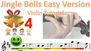 Jingle Bells easy version | sheet music and  easy violin Tutorial