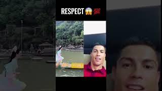 Ronaldo Reacts video 🙏🔥🥶 #short #shorts #reaction #viral #cr7 #football  #respect #fyp #tiktok