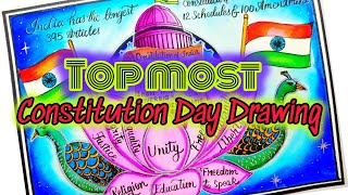 Indian Constitution Day Poster National Law Day Drawing Constitution