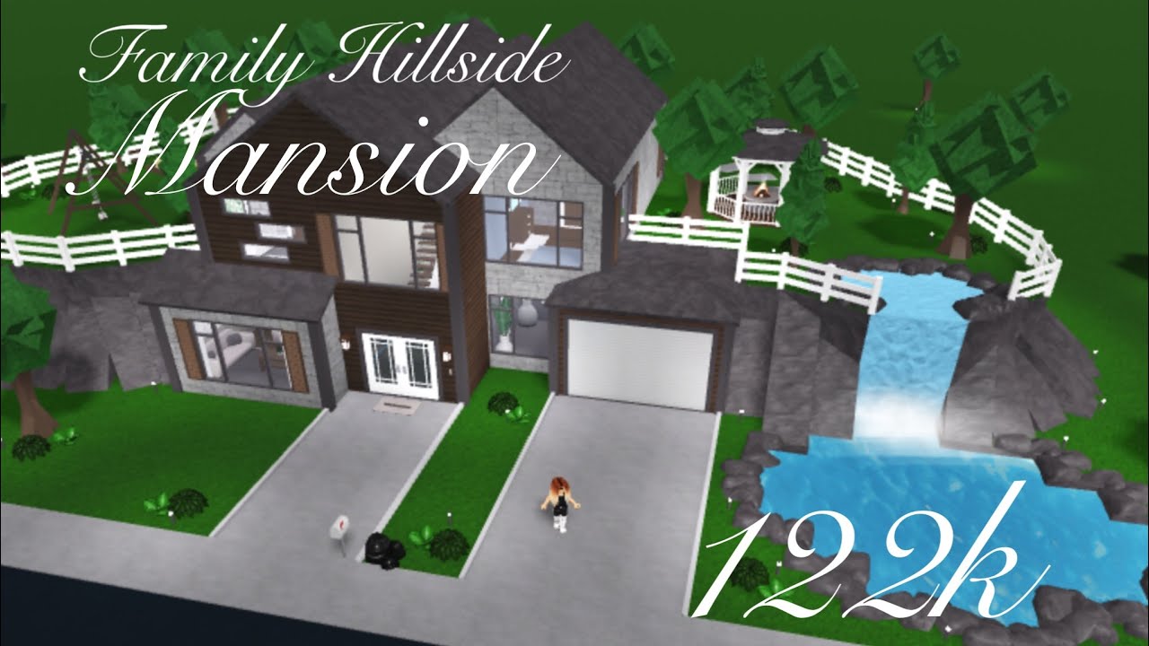 Bloxburg: Family Hillside Mansion (122k) - YouTube