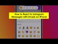 How to React to Instagram Messages with Emojis on iPhone