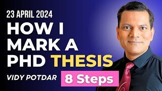How I Mark a PhD Thesis? | My Secret Steps | Expert Insights Revealed