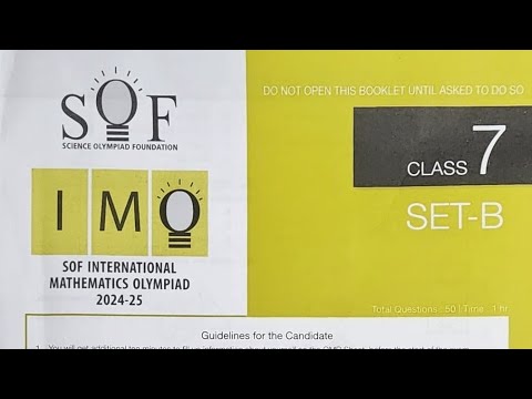 Class 7 Imo Question Paper Set B 2024 2025 Sof International