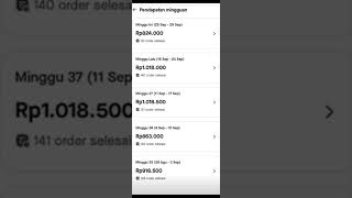 Pendapatan gojek gofood jarak dekat per minggu, akun goceng