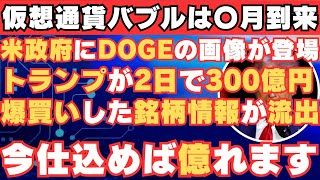 【トランプが300億円分の仮想通貨を２日で購入】今から仕込めば億り人になれる通貨完全解説！【仮想通貨】【BTC】【ビットコイン】【ETH】【リップル】【XRP】【DOGE】【トランプ】【TRUMP】