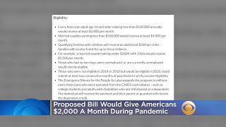 Proposed Bill Would Give Americans $2,000 A Month During Pandemic