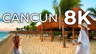 Cancun Mexico Tour 8K 🇲🇽, Cancun 8K HDR Drone \u0026 Walking Tour【8K】