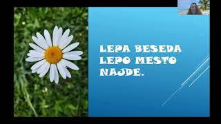 Lepa beseda lepo mesto najde