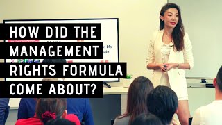 How Did The Management Rights Formula Come About?