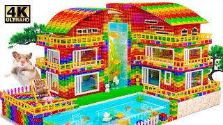 Build Villa House Swimming Pools Fish Tank For Hamster From Magnetic Balls Satisfying