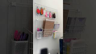 $15 wire grid wall organizer from Daiso #daiso #smallbusiness #organization