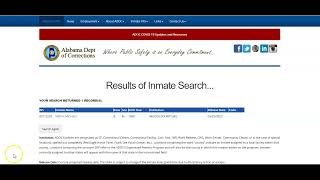 Alabama ADOC Inmate Search
