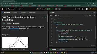 How to solve LeetCode #108 - Convert Sorted Array to Binary Search Tree