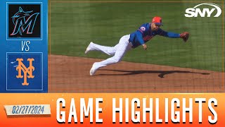 Drew Gilbert drives in two as Mets look dominant against Marlins | Mets Highlights | SNY