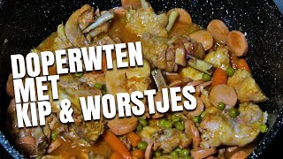 Recept : Doperwten Kip \u0026 Worstjes | Cooking | Surinamese Prescription | Delicious | Food \u0026 Travel