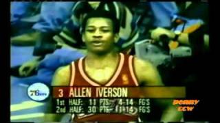 Allen Iverson 50pts vs Cavs 96/97 NBA *Rookie Record *Crossover on Brandon