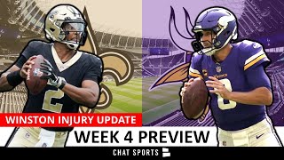 NEW Saints Injury News Ft. Jameis Winston Update - Saints vs. Vikings Preview In London | NFL Week 4