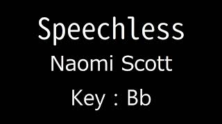 Speechless · Naomi Scott Bb Key Karaoke (+1)