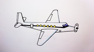 Cessna plane drawing for kids and beginners| Learn airplane step by step drawing
