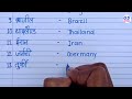 20 country name in hindi and english 20 देश के नाम country name 20 country name desh ke naam