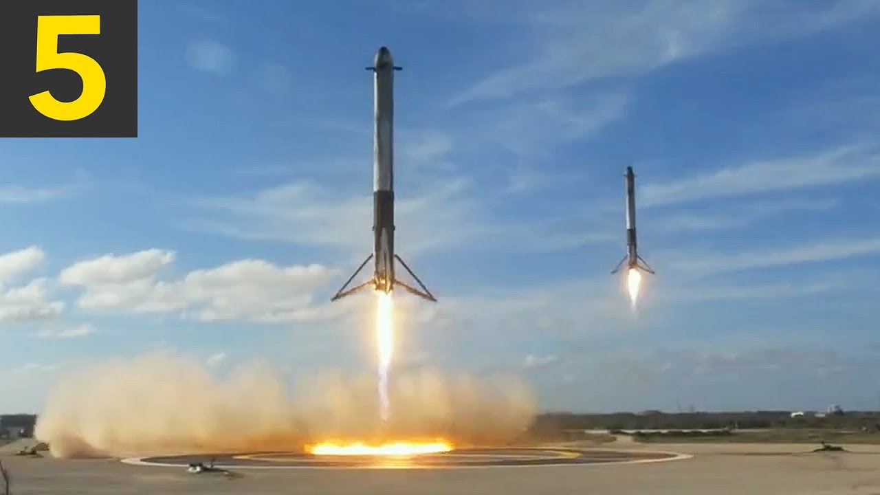 Top 5 Amazing SpaceX Landings - YouTube