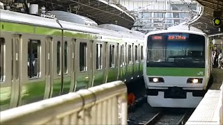 山手線E231系　新宿到着-発車①