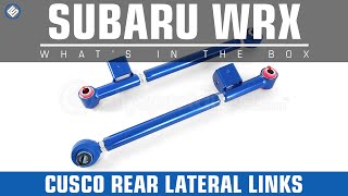 Cusco Adjustable Rear Lateral Links (02-07 WRX) - What's in the Box?