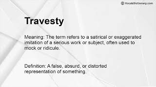 Travesty Meaning