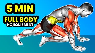 5 Min Home Workout for Men | Full Body + No Equipment