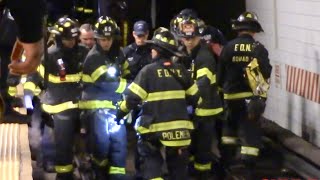 FDNY Rescue Man from Train Tracks on the Grand Central Shuttle Line