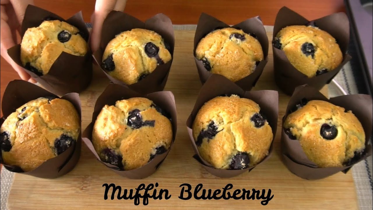 Resepi Muffin Blueberi | Blueberry Muffin (Sukatan Cawan) - YouTube