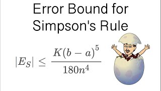 Error Bound for Simpson's Rule - Full Example Explained