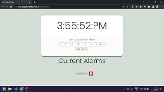 Simple JavaScript Alarm Clock App