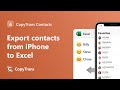 Export contacts from iPhone to Excel