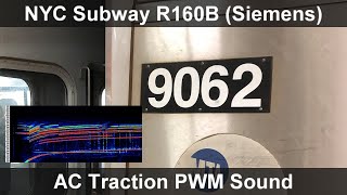 [Inductor-Recorded Traction Motor Sound モハラジオ録音] NYC Subway R160B [Siemens IGBT-VVVF]