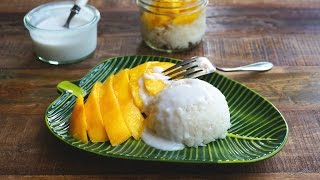 Sweet Sticky Rice With Coconut And Mango {Khao Niaw Mamuang}