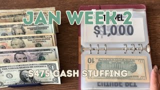 Jan Week 2 $475 Cash Stuffing | 25 Year Old Engineer Budget | Cash Envelope System