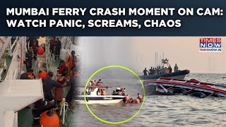 Mumbai Ferry Accident: Watch Exact Moment Boats Crashed | Viral Videos Of Panic, Chaos| Navy Says...