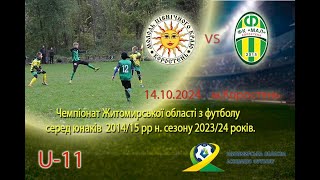 Футбол U-11. Чемпіонат Житомирської області. ФК\