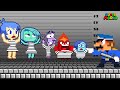 Super Mario Bros. but All Characters INSIDE OUT Escape Prison | Game Animation