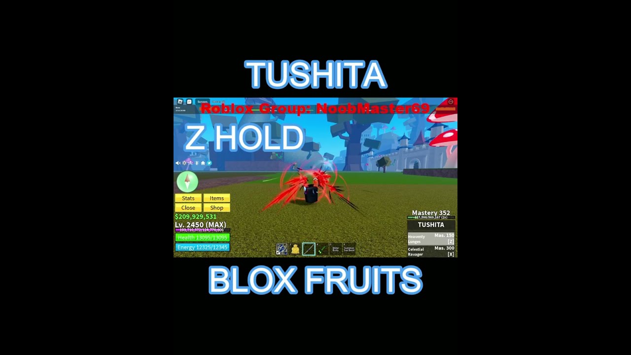 Tushita Showcase | Blox Fruits Roblox | #shorts - YouTube