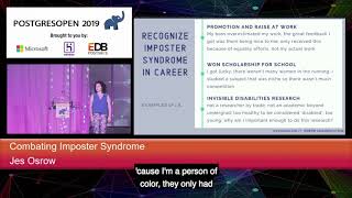 PostgresOpen 2019 Combating Imposter Syndrome