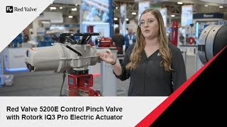 Red Valve 5200E Control Pinch Valve with Rotork IQ3 Pro Electric Actuator