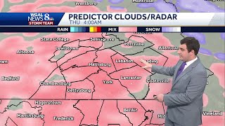 Breezy Tuesday, Snow to Mix Wednesday Night \u0026 Thursday AM In South-Central PA