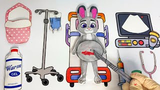 💸paper diy💸 Zootopia2 Judy Pregnant + Hospital Tutorial