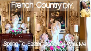 French Country Spring To Easter/ DIY Vignette Decorate  With  Me Decorating Ideas