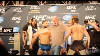 UFC 189 Conor McGregor vs Chad Mendes Weigh-In Face Off