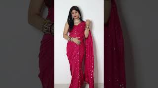 Meesho party wear Trending Saree #saree #meeshosareehaul #meeshopartywear