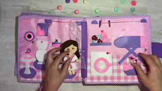 Umay’ın aktivite kitabı, bebek evi, doll house, quiet book,